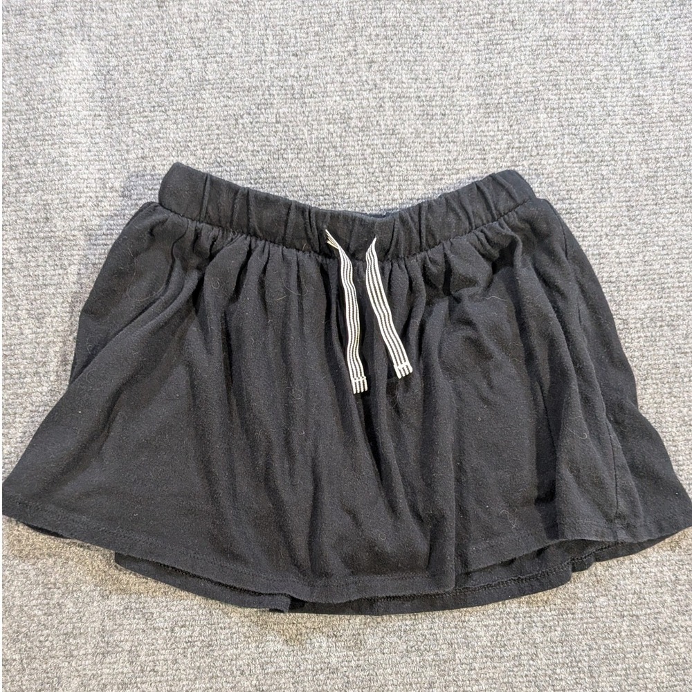 Cat & Jack Skort Kids Size S (7/8) Black Jersey Knit Skirt with Built-in Shorts